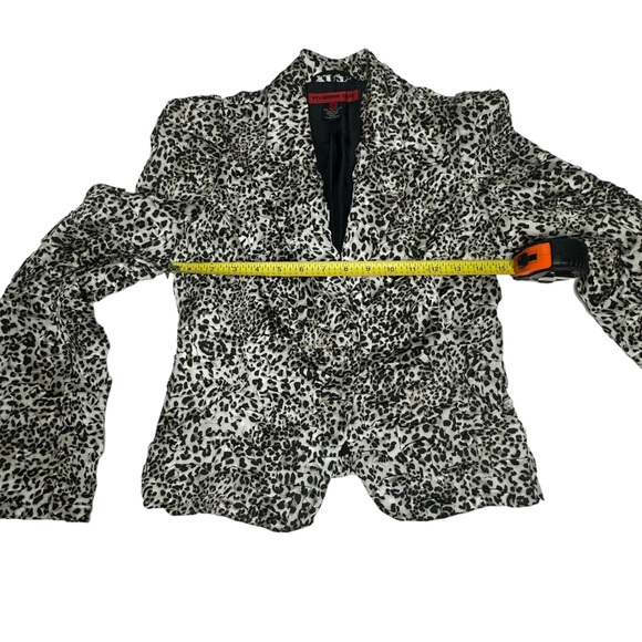 Vintage Early 2000’s Vivienne Tam Silk Black/White Animal Print Blazer Jacket 2 - Picture 8 of 16